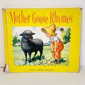 Vintage 1953 Mother Goose Rhymes Hardcover Full Color Illustrations